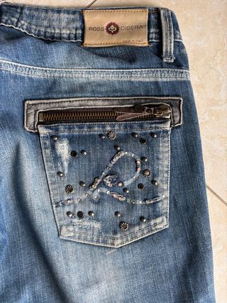 Jeans rosso di sera donna tg 44 