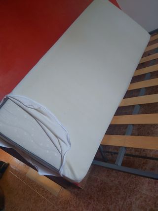 Cama supletoria plegable gris, regalo colchon.