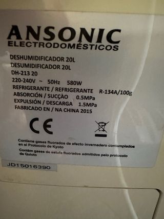 Desumidificador ANSONIC - Beige/Plata
