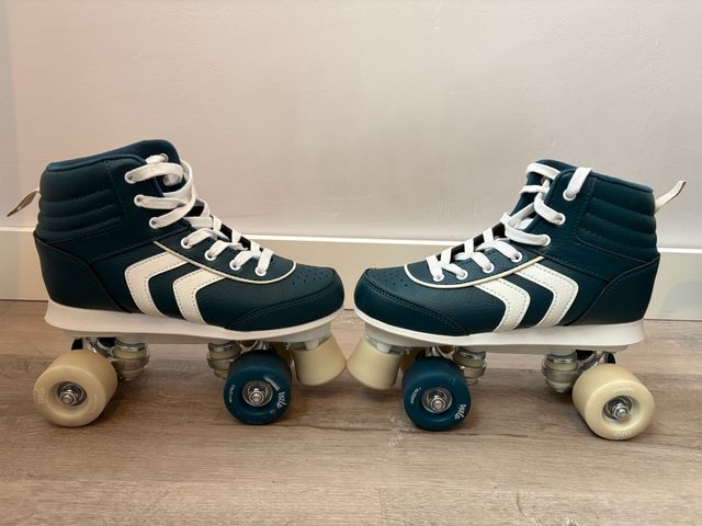 Patines 4 ruedas Oxelo + protecciones y bolsa. 37