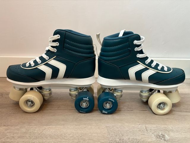 Patines 4 ruedas Oxelo + protecciones y bolsa. 37