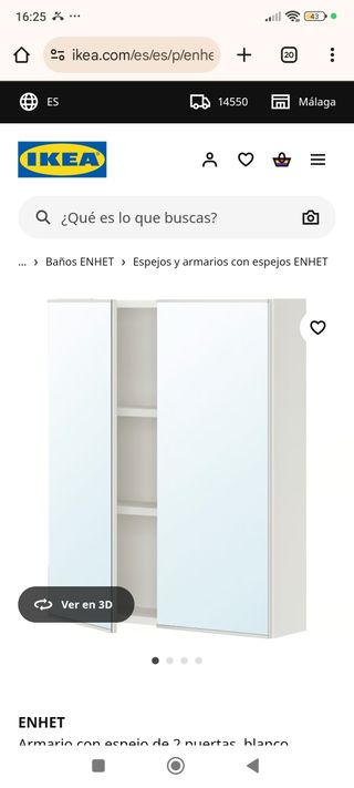 Armario baño IKEA con espejo