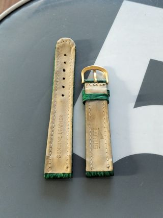 Correa reloj piel verde nueva