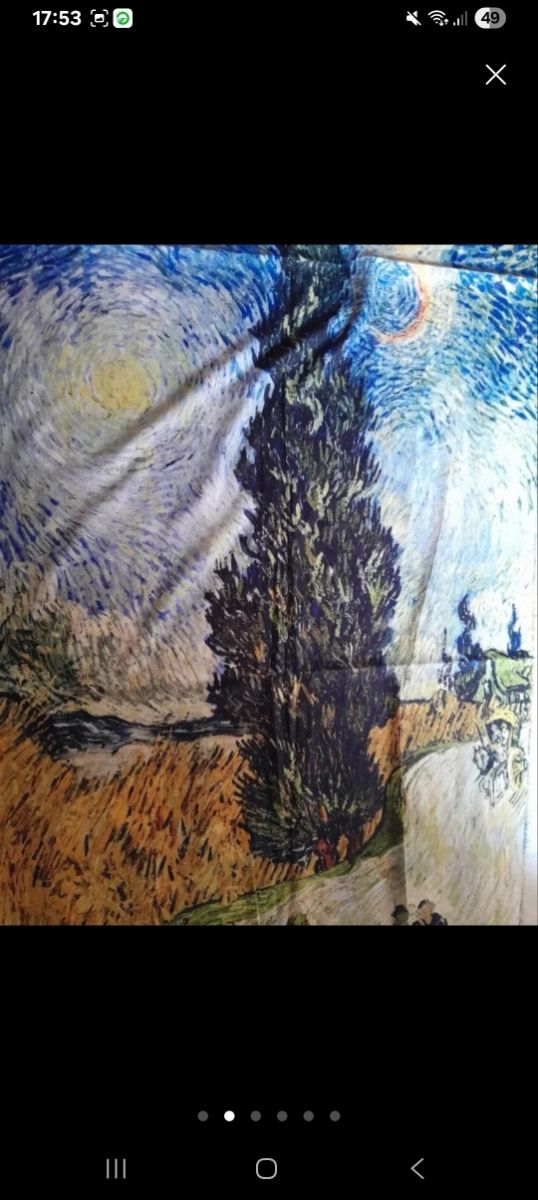 Pañuelo foulard bufanda estilo Van Gogh