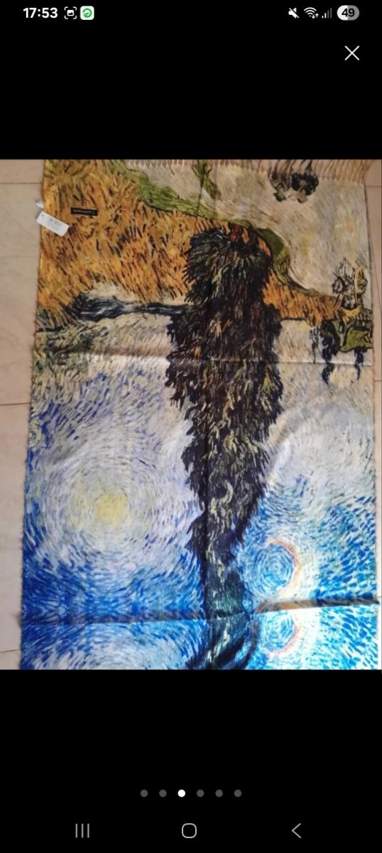 Pañuelo foulard bufanda estilo Van Gogh