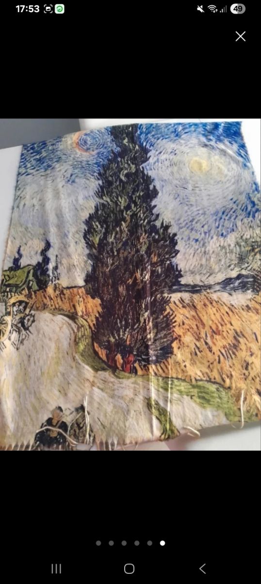 Pañuelo foulard bufanda estilo Van Gogh