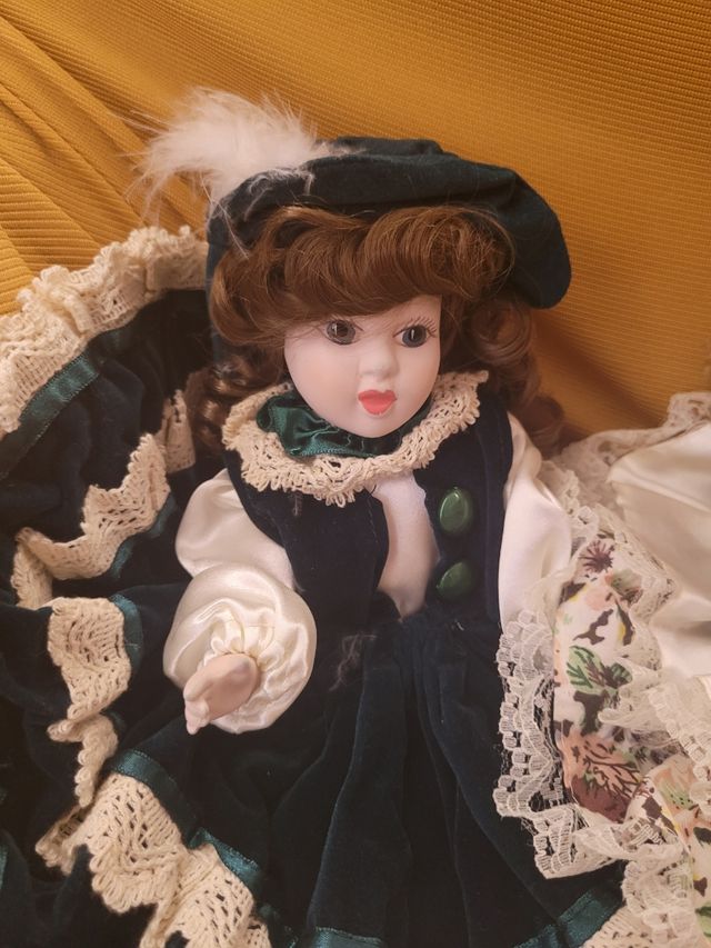 3 Bambole Porcellana Vintage