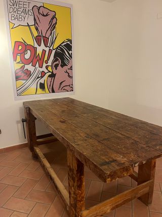 Tavolo/Banco da falegname resturato primi del '900