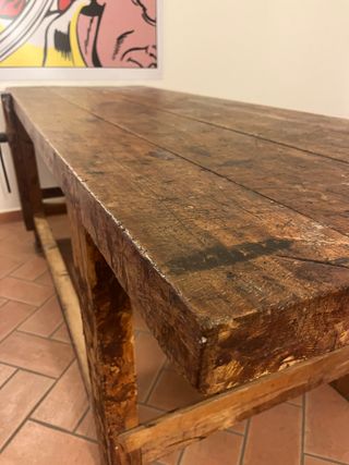 Tavolo/Banco da falegname resturato primi del '900