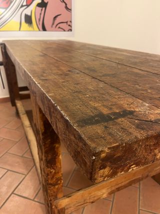 Tavolo/Banco da falegname resturato primi del '900