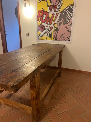 Tavolo/Banco da falegname resturato primi del '900