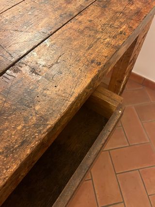 Tavolo/Banco da falegname resturato primi del '900