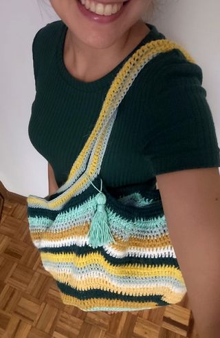 Mala Crochê multicolor