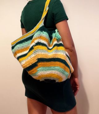 Mala Crochê multicolor