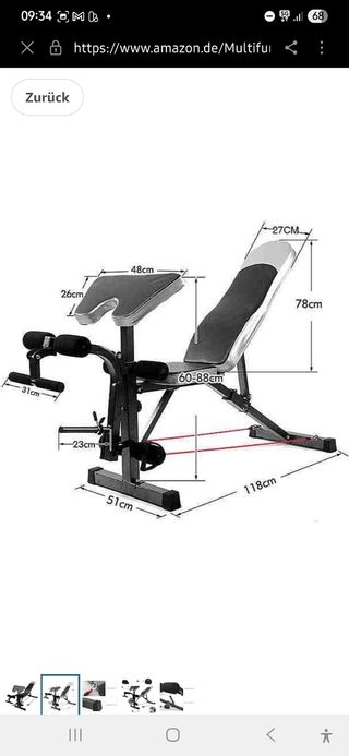 Banco de pesas,Estación de fitness,Home Gym,nuevo!