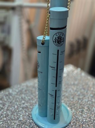 Hucha metálica antigua 3 tubos