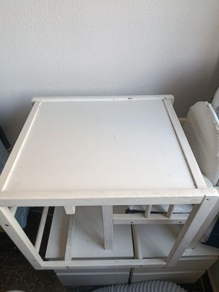 Silla trona bebé madera vintage