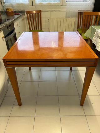 Mesa comedor extensible madera 4 sillas