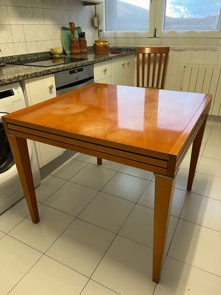 Mesa comedor extensible madera 4 sillas