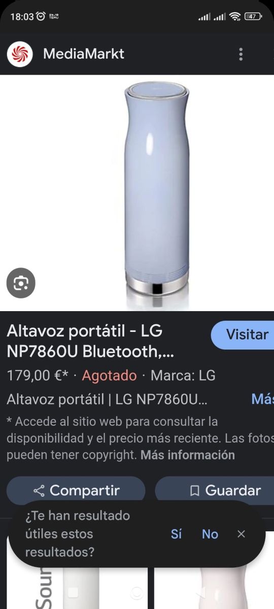 Altavoz Bluetooth LG NP7860U Azul