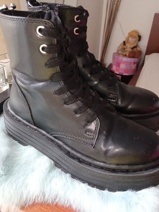 Botines Pull&Bear, negros, talla 35. Poco uso. 