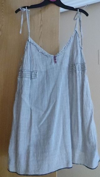 Top rayas azul y blanco