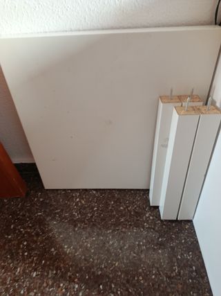 Mesa blanca 50x50 cm - madera