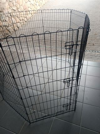 Corral perro metalico - Negro