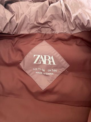 Chaleco acolchado Zara rosa XS