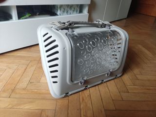 Transportín pequeño mascotas beige