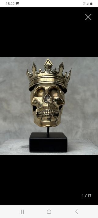 Calavera con corona - Bronce