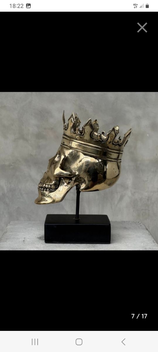 Calavera con corona - Bronce