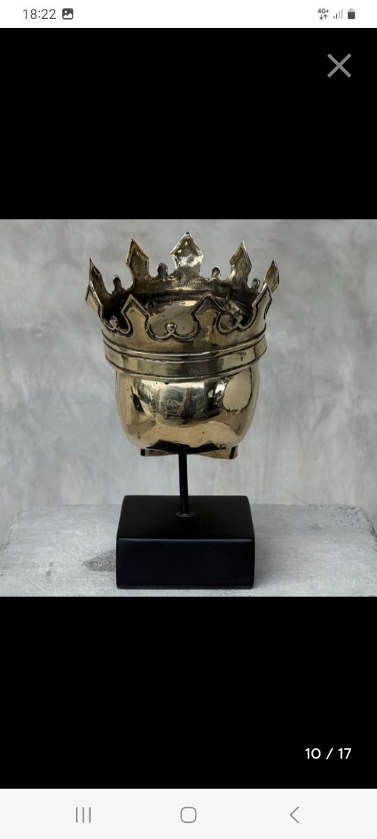 Calavera con corona - Bronce