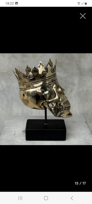 Calavera con corona - Bronce