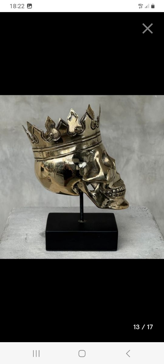 Calavera con corona - Bronce