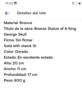 Calavera con corona - Bronce