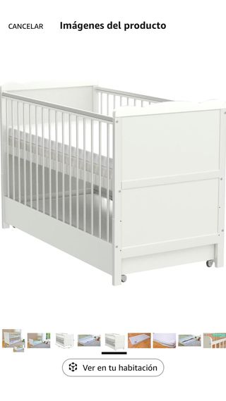 Cuna blanca convertible c/ cajón