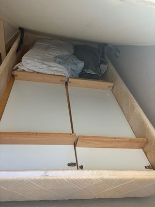 Canapé cama 105 cm - beige y blanco