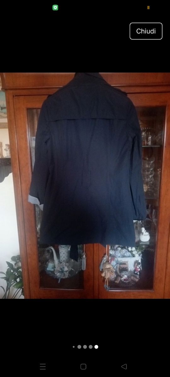 Spolverino Zara blu mezza stagione