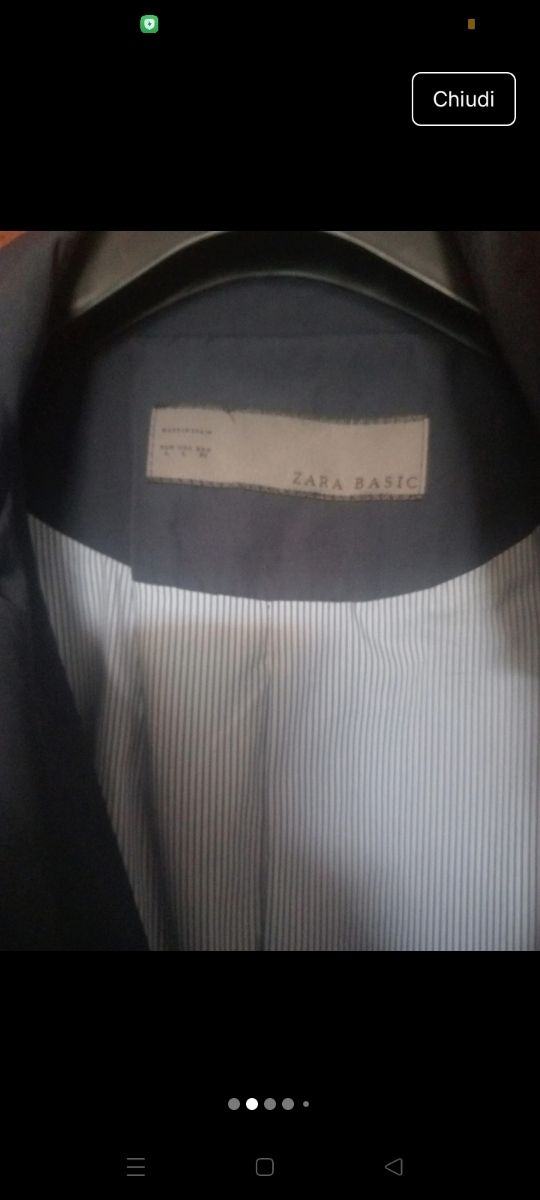 Spolverino Zara blu mezza stagione