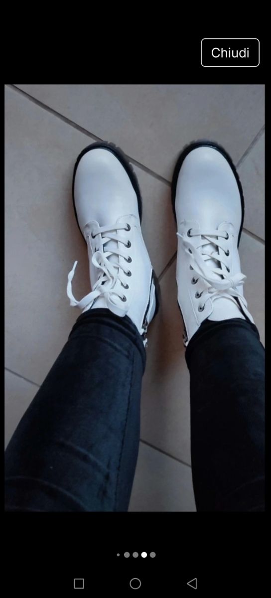 Stivaletti platform bianchi