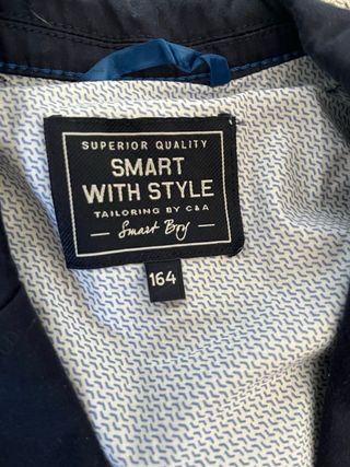 traje americana azul marino
