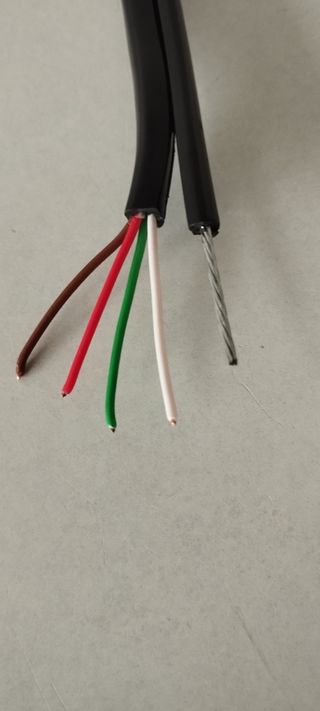 Cable exterior teléfono - 4 hilos + cable acero