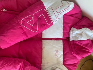 Chaqueta Fila acolchada rosa-blanca