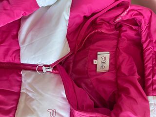 Chaqueta Fila acolchada rosa-blanca