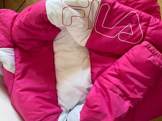 Chaqueta Fila acolchada rosa-blanca