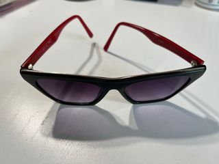 Gafas sol estilo gato negras rojas