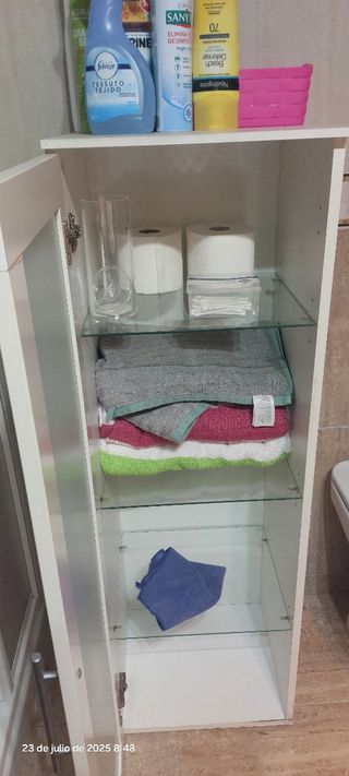 Armario baño blanco - cristal