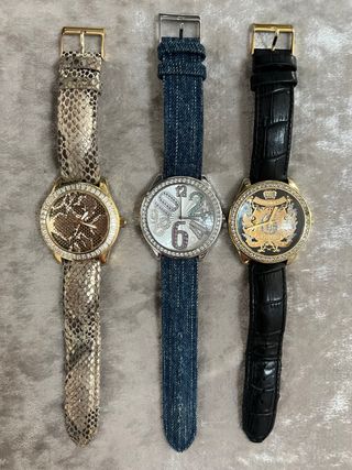 3 Relojes Guess - Dorados y Plateados