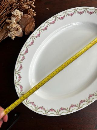 Fuente porcelana Limoges - Rosa